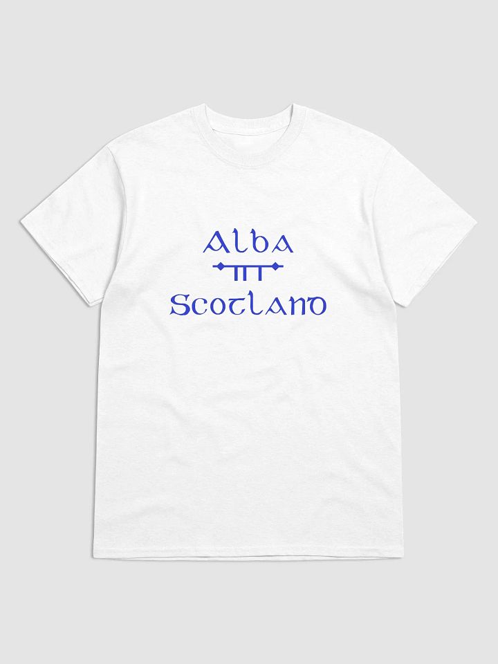 Scotland/Alba Scholastic style Ogham White printed T-shirt product image (1)