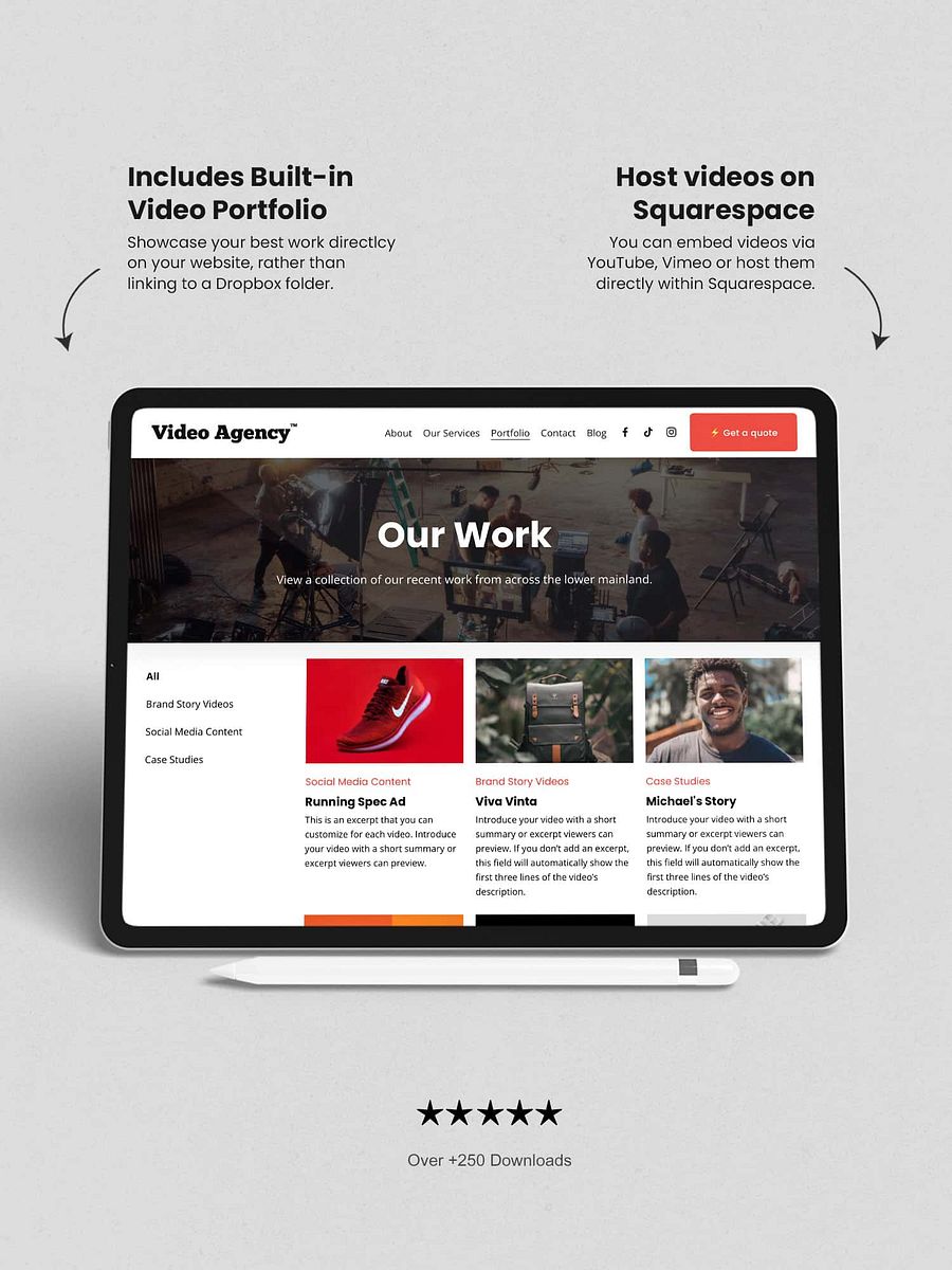 Videographer Website Template product image (3)
