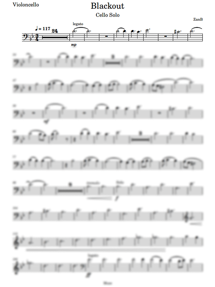 Muse - Blackout (Cello Solo) product image (1)