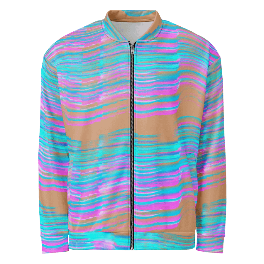 Northern Sky Pink and Blue Bomber Jacket product image (1)