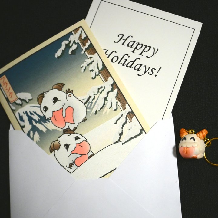 Poro Keychain + Card Holiday Bundle!!! product image (1)