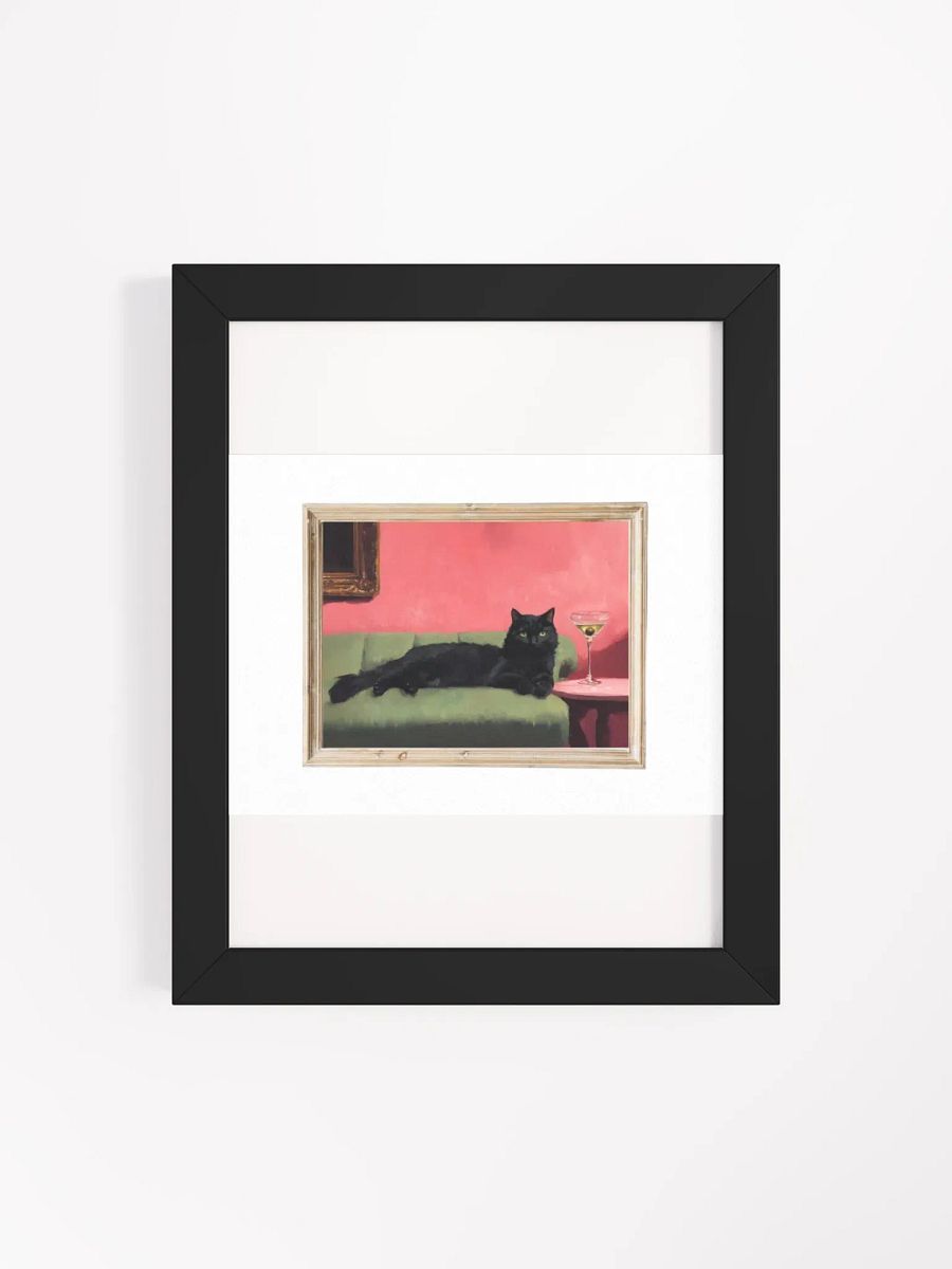 BLACK CAT ON COUCH NEXT TO MARTINI product image (24)