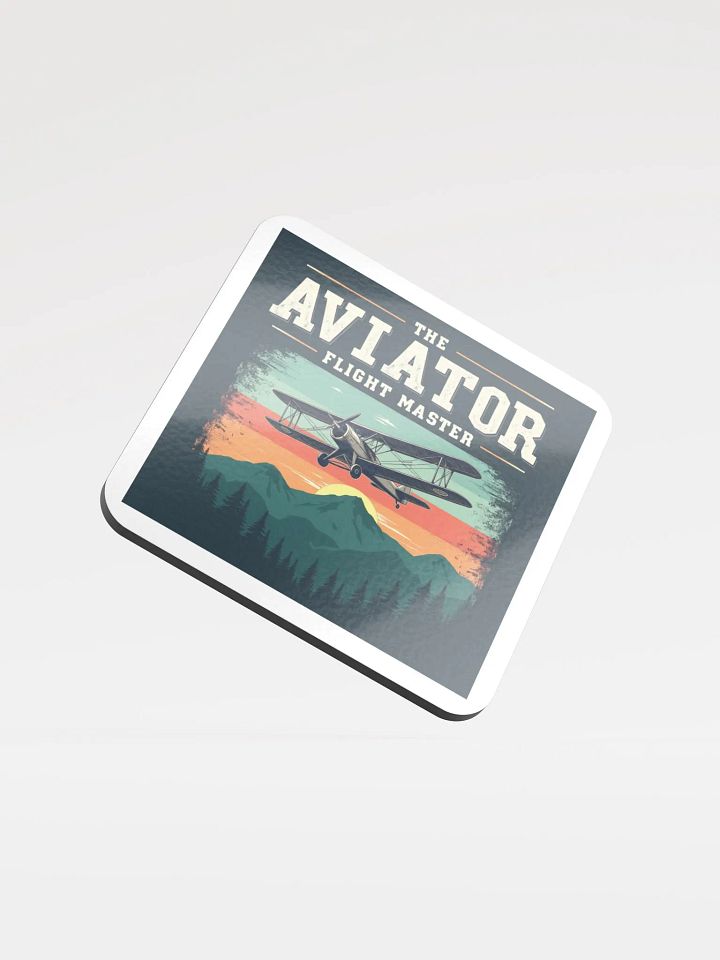 Sunset Aviator Glossed Cork Coaster product image (1)