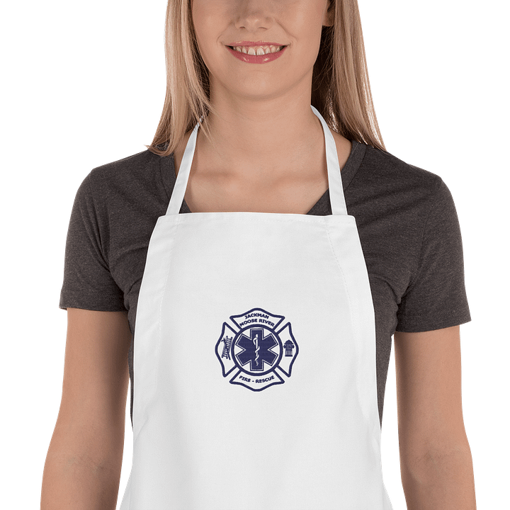 JMRF&RD Kitchen Apron - black emblem product image (1)