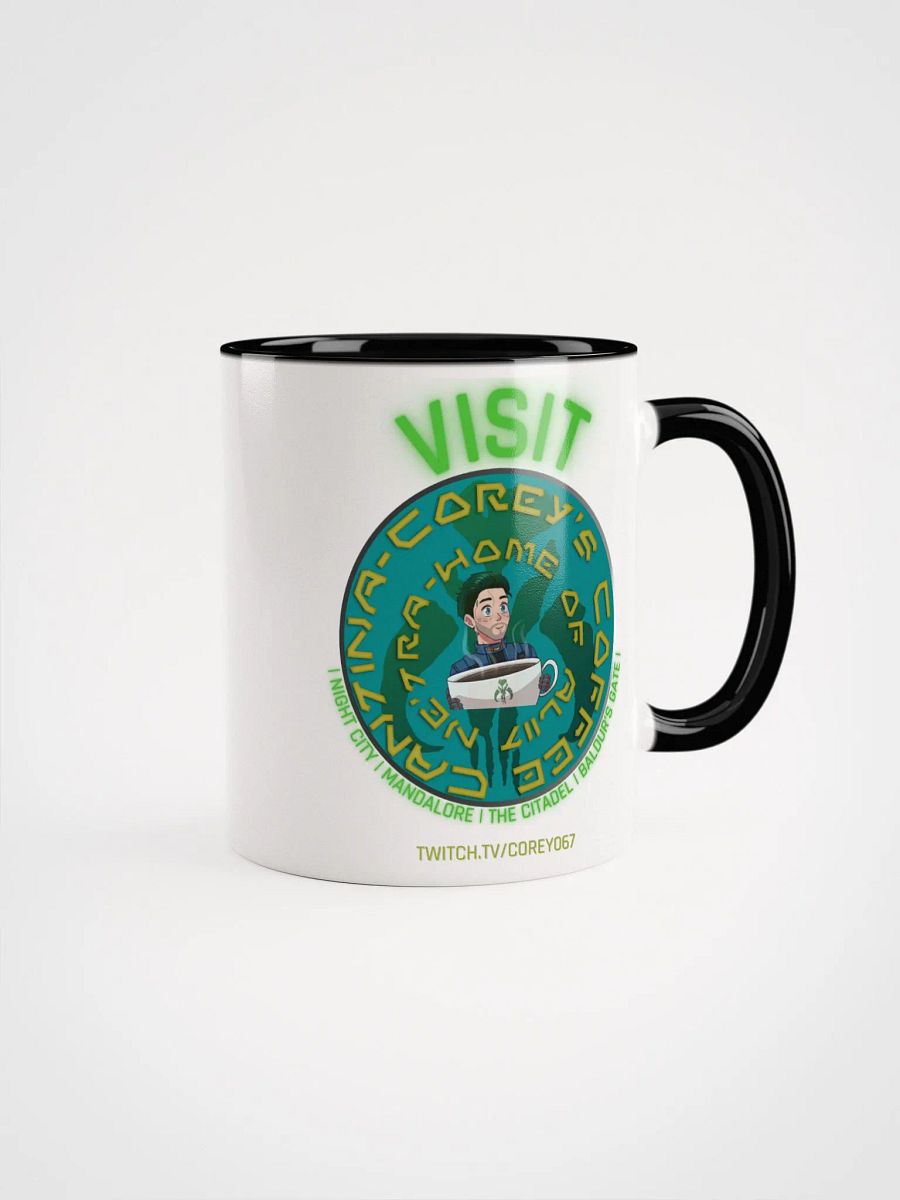 Visit Corey's Coffee Cantina - white mug with coloured interior product image (1)