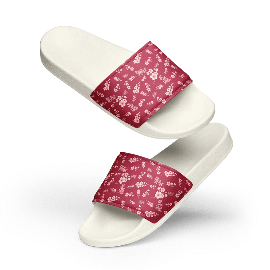 Cherry Blossoms on Magenta Floral Women's Slides product image (10)