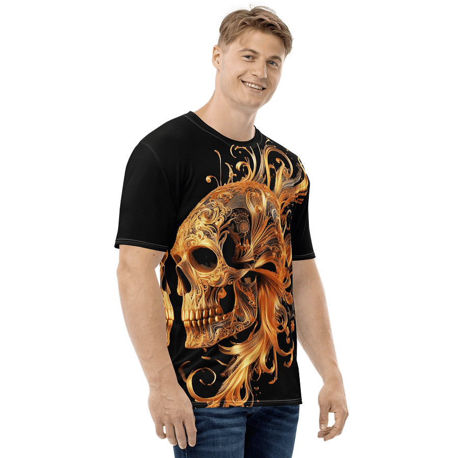 Gilded Elegance Skull All-Over T-Shirt product image (4)
