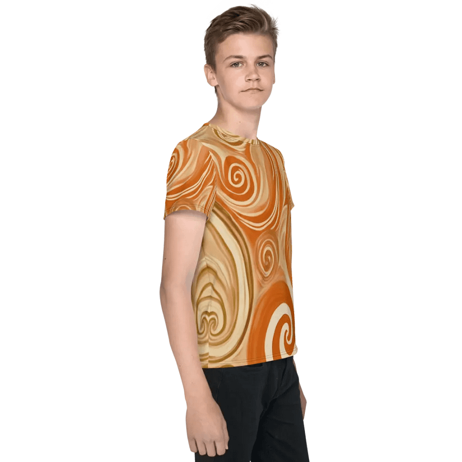 Funky Latte Liquid Tie-Dye Youth Crew Neck Tee product image (4)