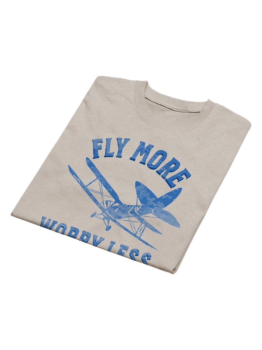 Fly More Worry Less - Biplane - Tee product image (16)