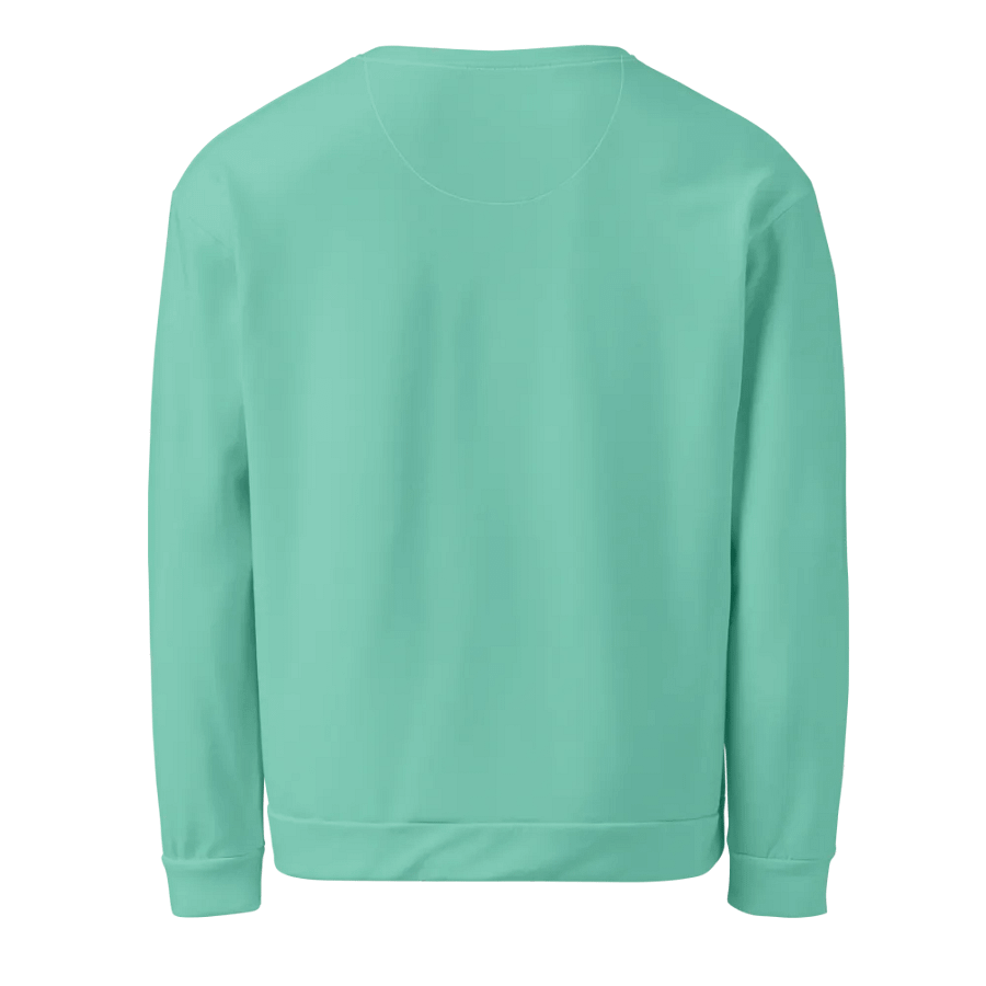 Plain Light Pastel Green Light Summer Unisex Recycled Polyester Heavyweight Premium Sweatshirt by Treasure Pie product image (6)