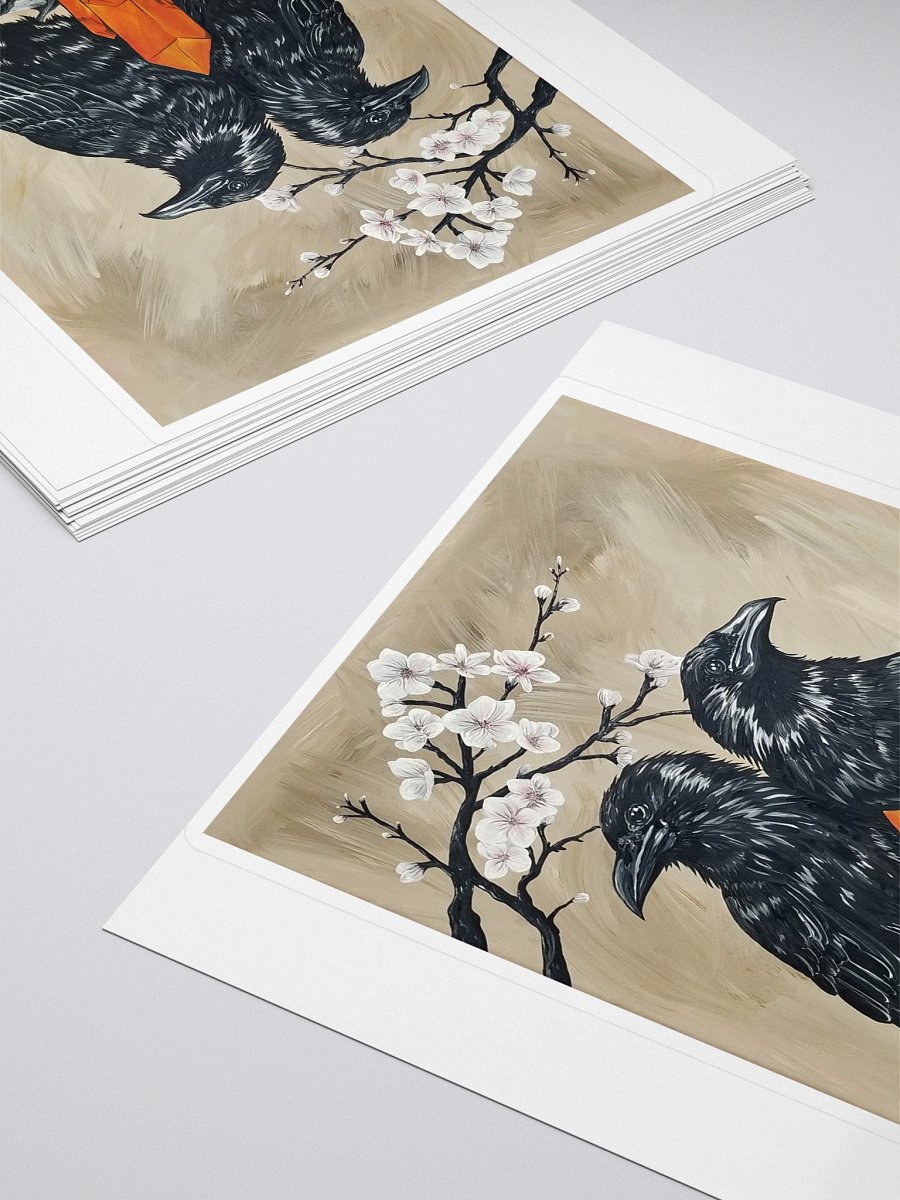 Tangerine quartz with ravens vinyl sticker product image (4)