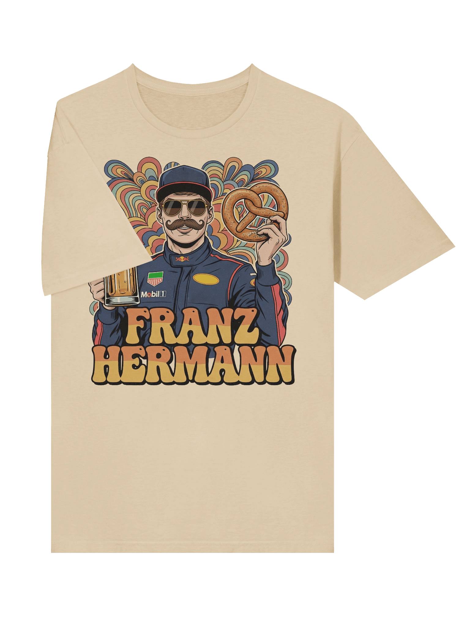 Franz Hermann Red Bull F1 Retro Beer Pretzel Funny Design T-shirt product image (5)