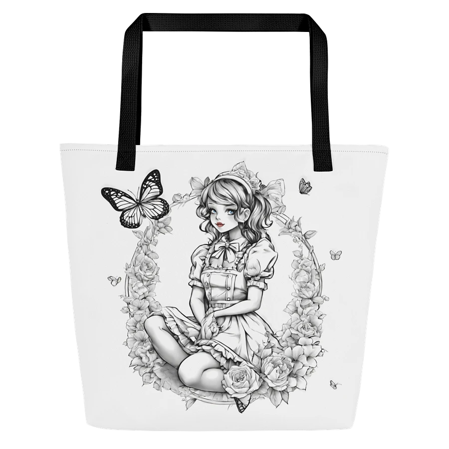 Monochrome Maid Floral Tote Bag product image (4)