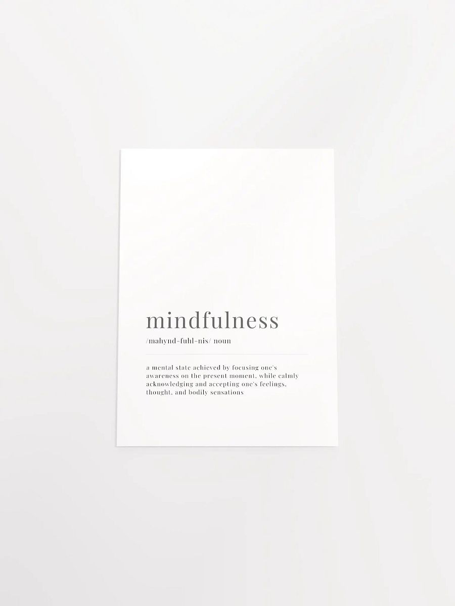 Mindfulness Definition Poster Print product image (34)