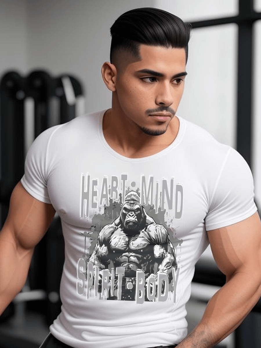 Takes Heart Mind Spirit Body Fitness Workout Gym Trainer T-Shirt product image (1)