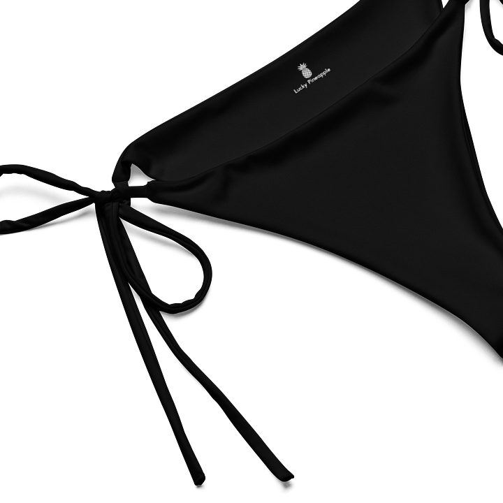 Black Solid Color String Bikini Bottom product image (1)