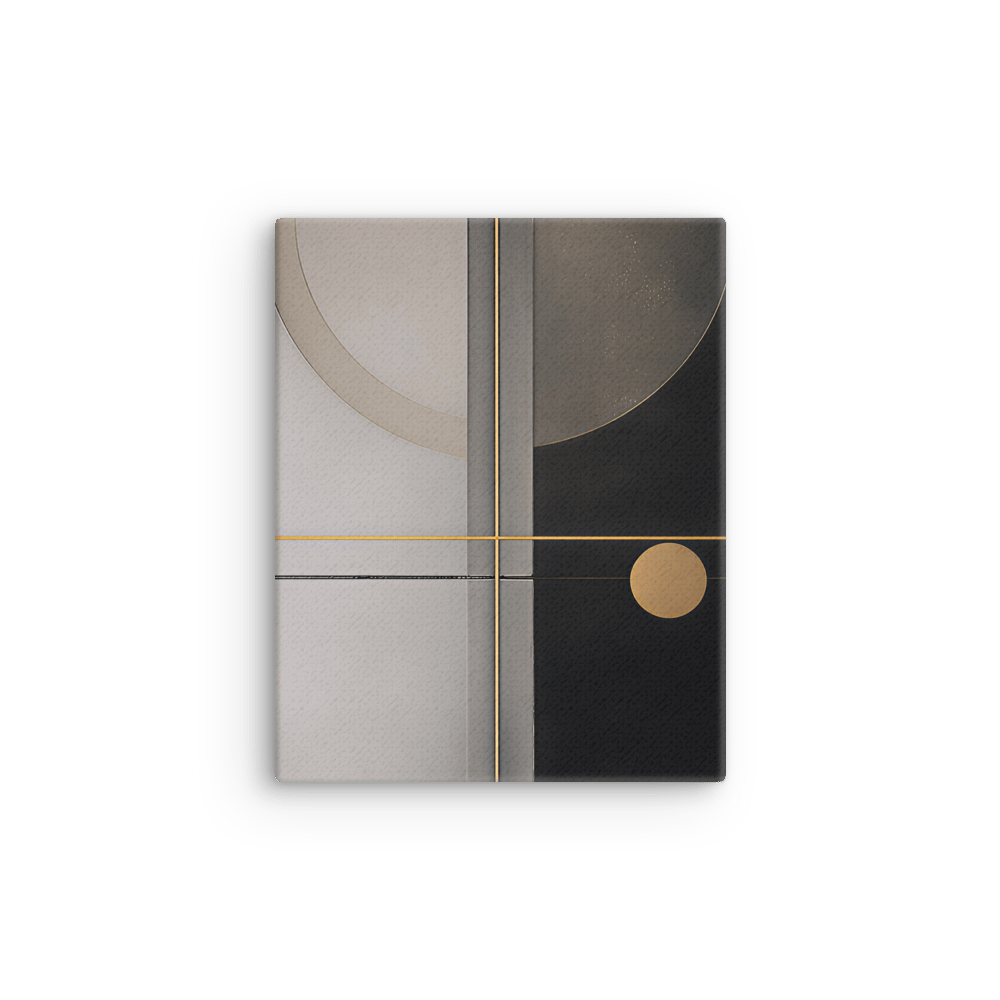 Equinox Balance – Geometric Composition in Black, Gray, and Gold Lines product image (12)