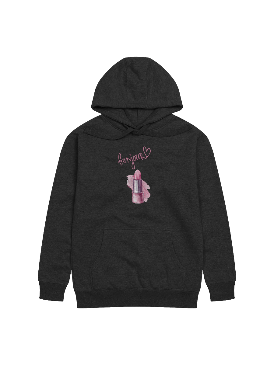 Bonjour Pink Lipstick Illustrated Hoodie product image (5)