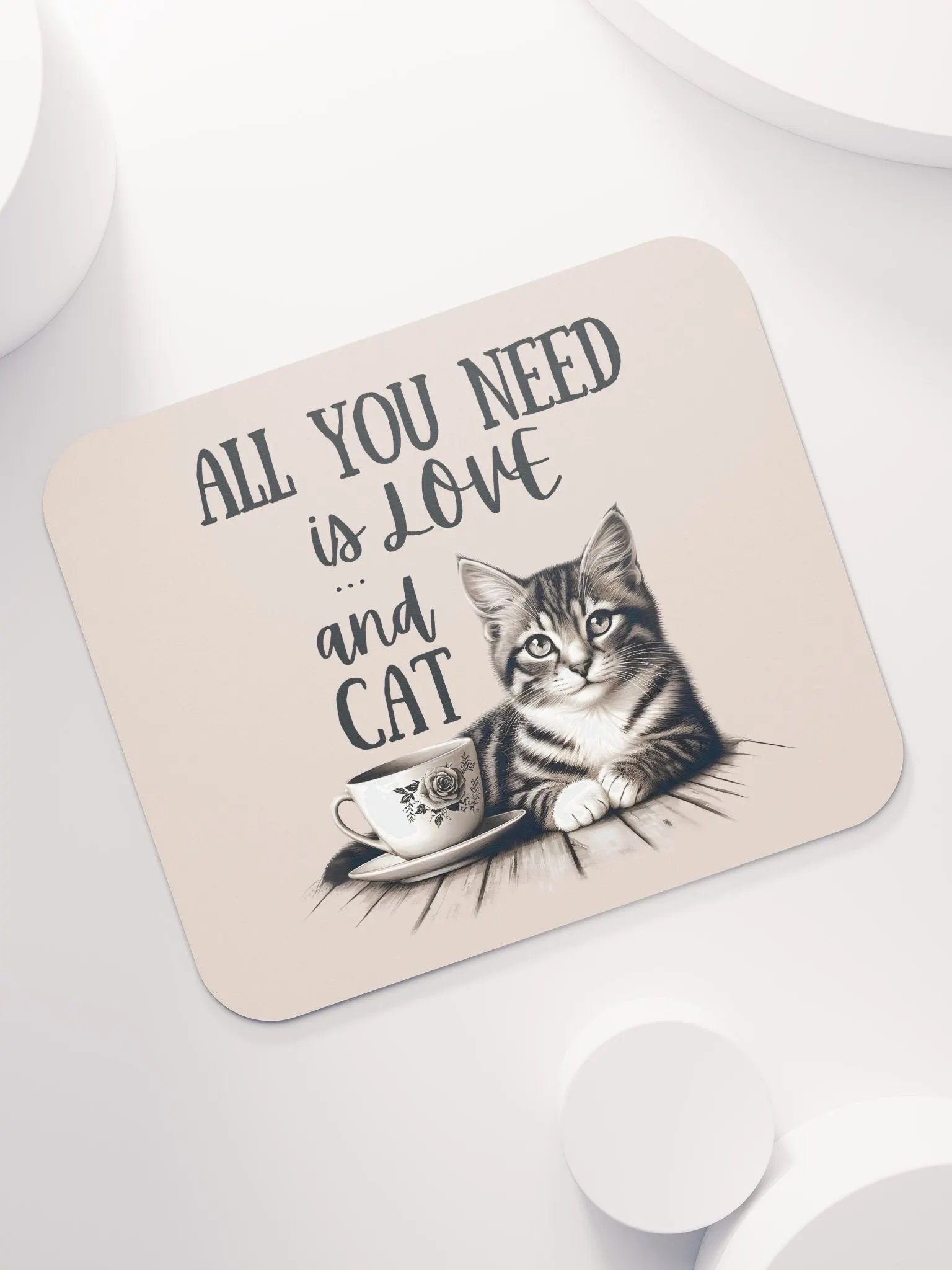 Love & Cat Mouse Pad product image (1)