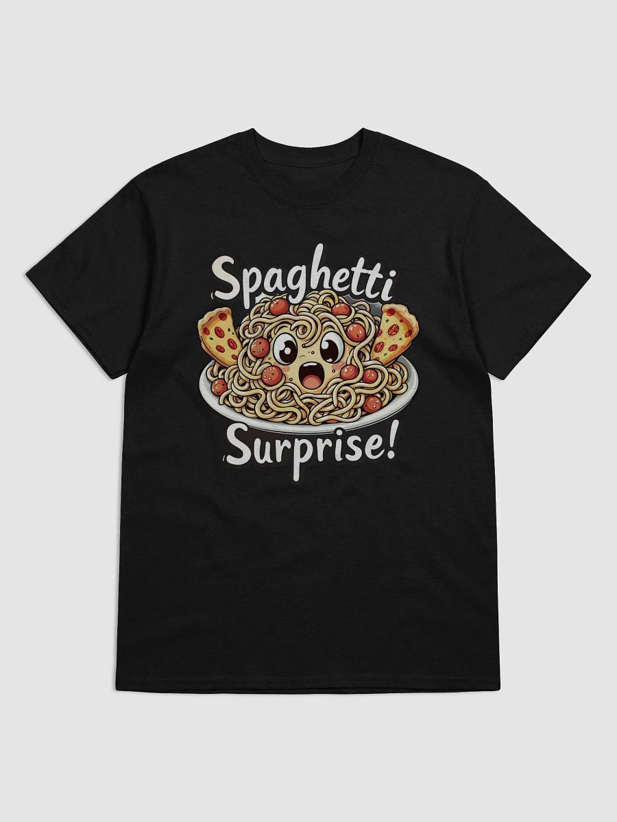 Spaghetti Surprise Pizza Face T-Shirt - Funny Cartoon Streetwear Tee - Gildan Heavyweight Unisex Graphic Shirt - Quirky CrazyBright Design product image (3)
