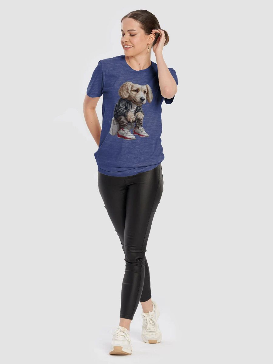 A stylish dog dressed in urban-inspired attire, chains and sneakers T-Shirt product image (14)