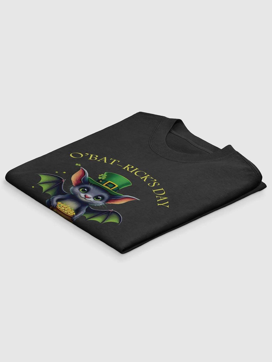 Cute St. Patrick’s Day Bat Oversized Faded T-Shirt – O’Bat-Rick’s Day Funny Irish Design product image (4)