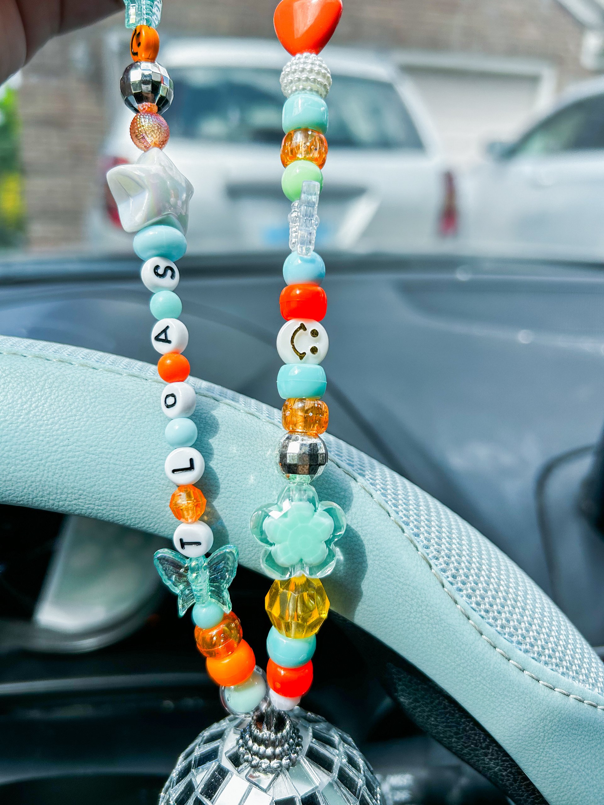 Life of a Showgirl Disco Ball Beaded Car Charm product image (4)