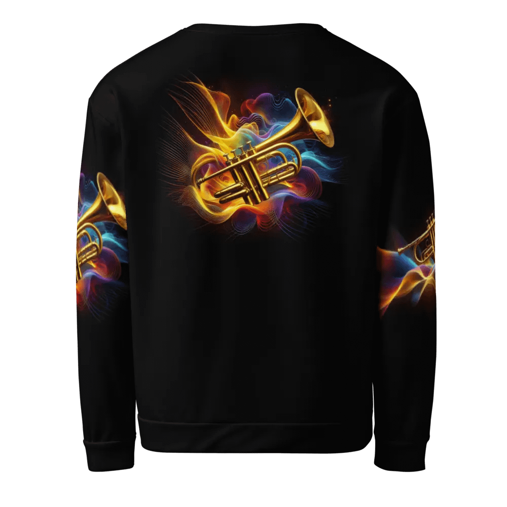Golden Trumpet Musical Instrument - All-Over Unisex Sweatshirt #7 product image (2)