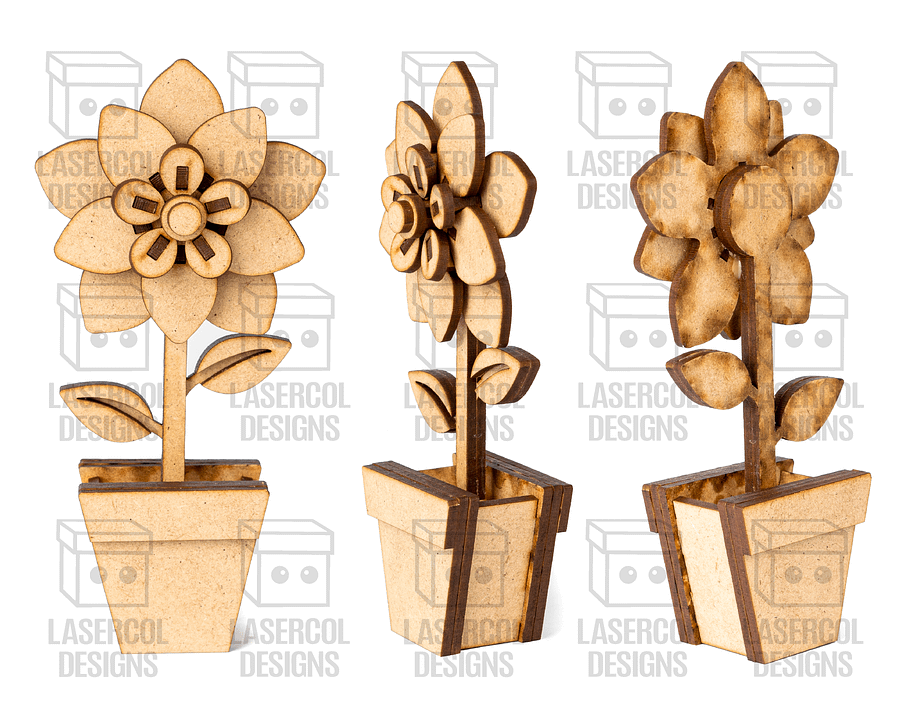 Flowers Set 3d - Laser Cut Files product image (9)