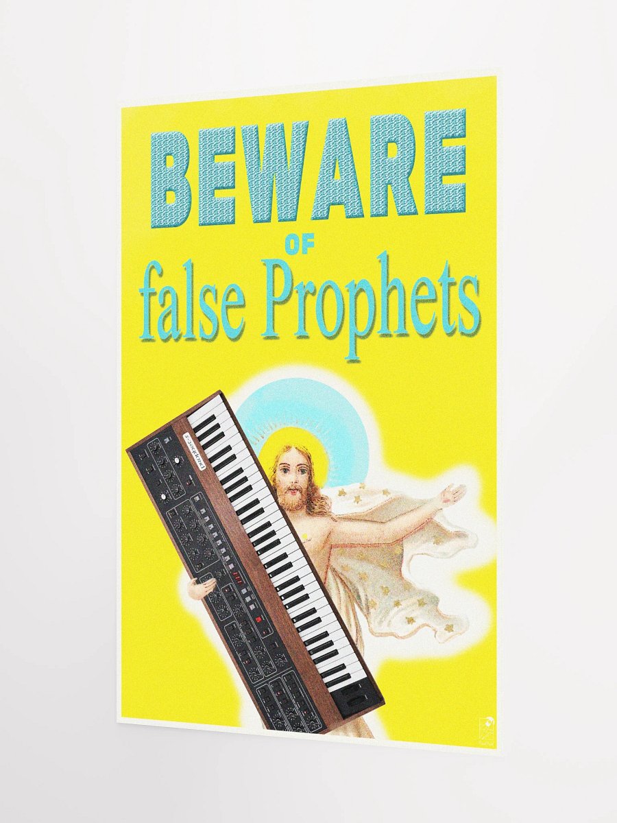Beware of false PROPHETS! classic synth Tribute, Techno EDM Matte Paper Poster product image (3)