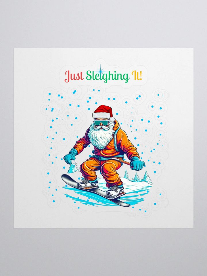 Santa Claus Snowboarding Sticker product image (1)