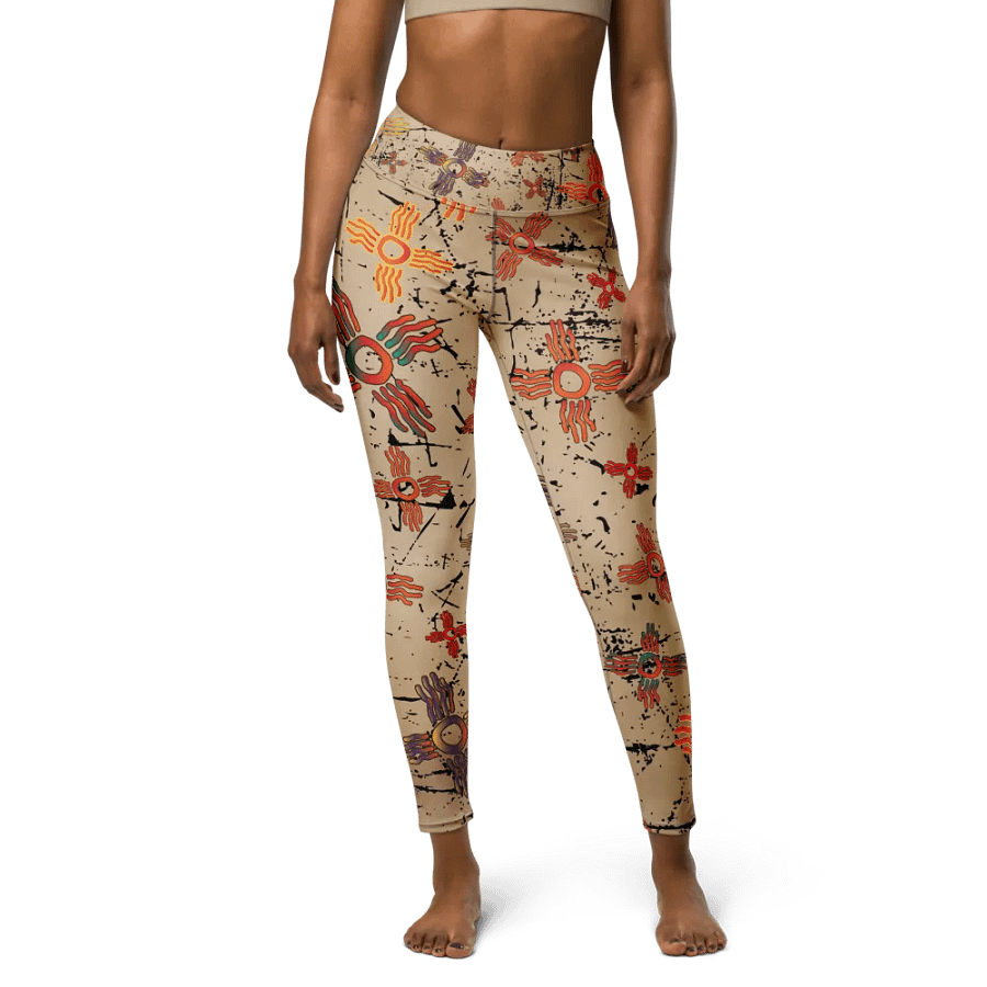 Squiggly Zia Tan Collage Leggings product image (4)