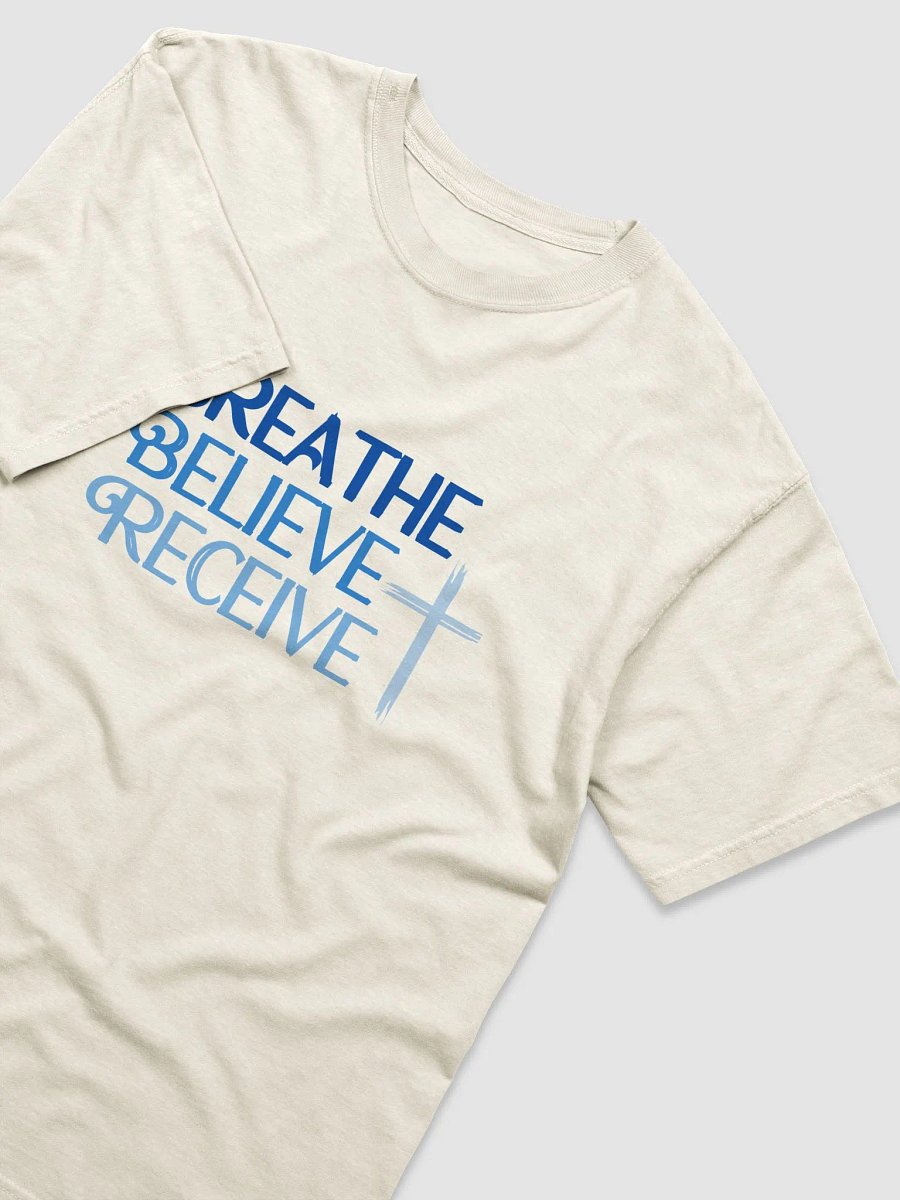 Breathe Believe Receive Heavyweight T-Shirt, Inspirational Motivational, Self-Affirmation, Positive Vibes, Gift Idea product image (3)