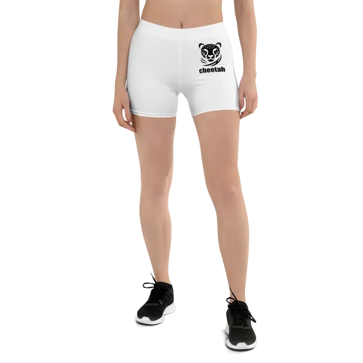 cheetah shorts white product image (1)