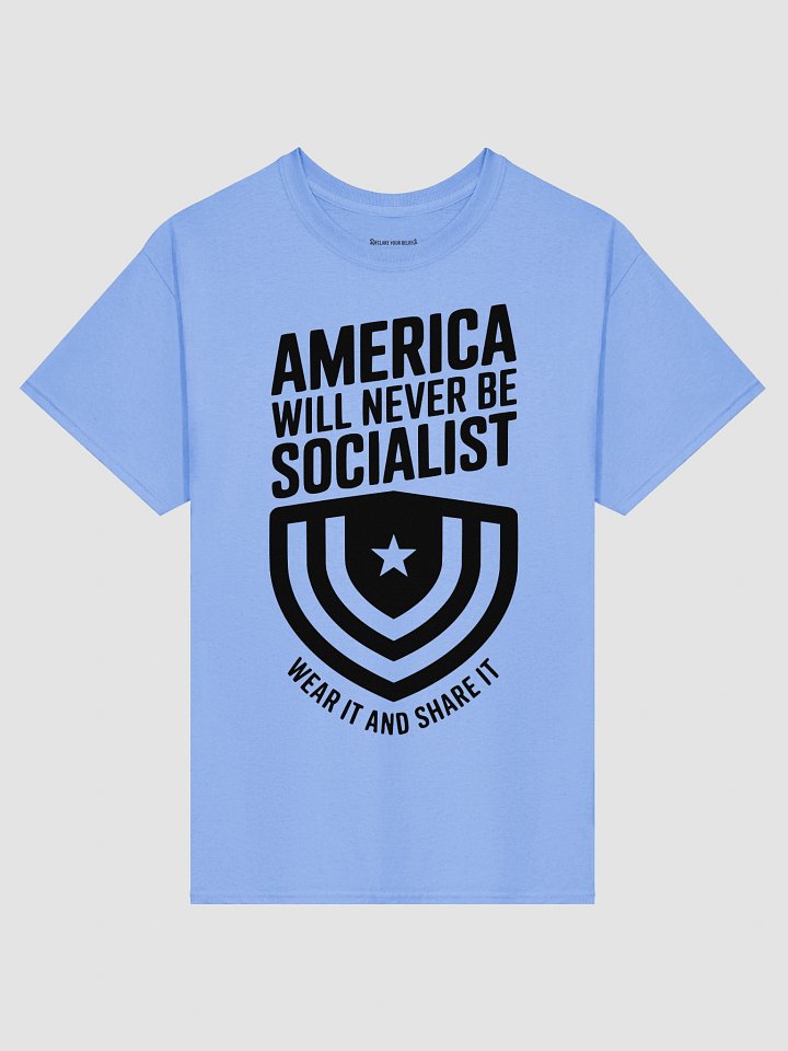 "America Will Never Be Socialist" Freedom First Tee - Black Ink product image (1)