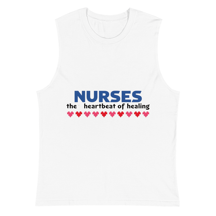 Heartbeat of Healing Nurses Muscle Tank product image (2)