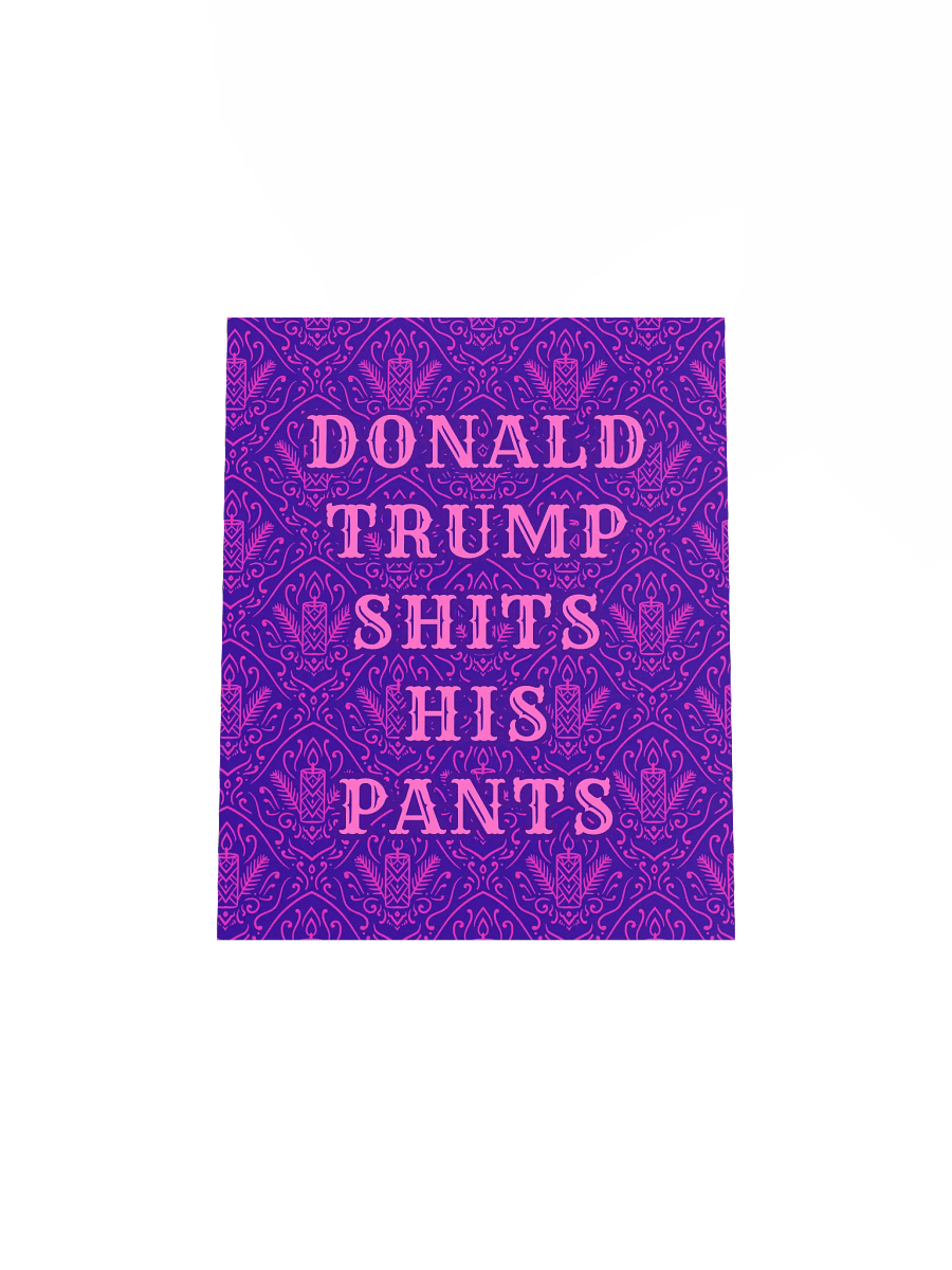 Donald Trump Sh*ts His Pants Purple VIntage Wallpaper Print product image (8)
