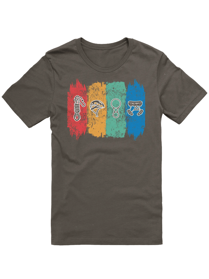 Rock Climbing Icons Tee, Unisex Climbing Shirt, Vintage Climbing T-Shirt, Climbing Equipment Top, Outdoor Adventure Tee product image (6)
