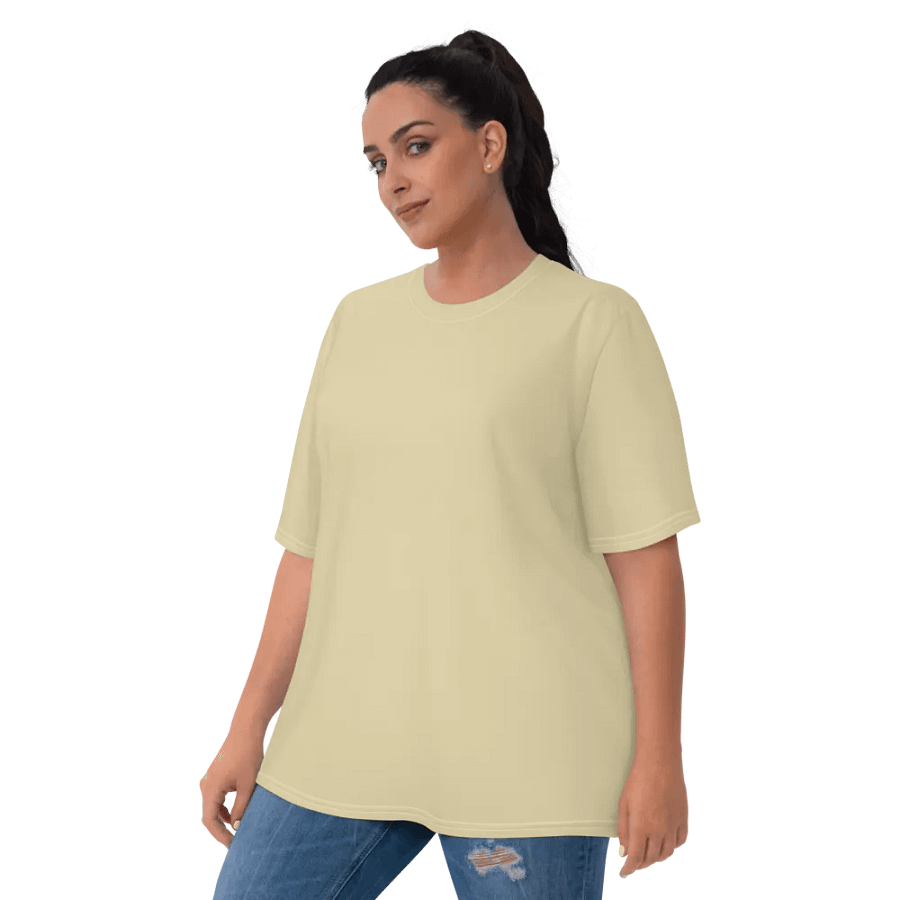 Plain Light Yellow Soft Summer Women's Crewneck Polyester Heavyweight Premium T-Shirt by Treasure Pie product image (6)