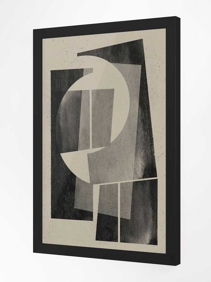 Monochrome Geometric Layers Poster | Minimalist Black-and-White Wall Art | Modern Abstract Design for Stylish Interiors product image (1)