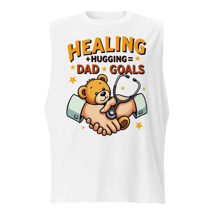 Healing + hugging = Dad Goals Muscle Tank product image (1)