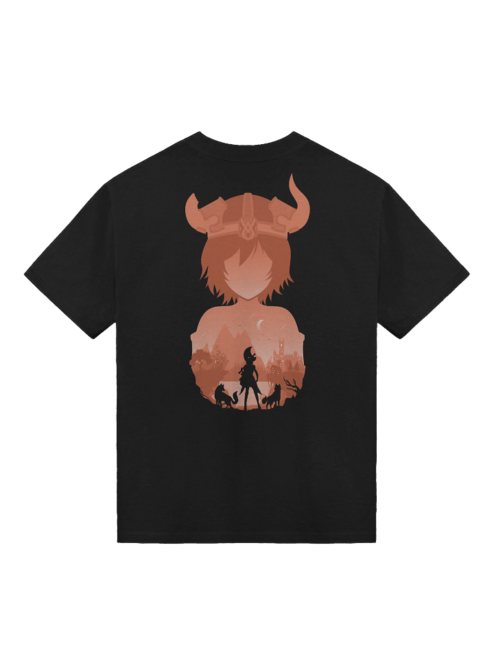 Nunu Logo & Minimalist Splash Art [Loose-Fit] T-Shirt product image (2)