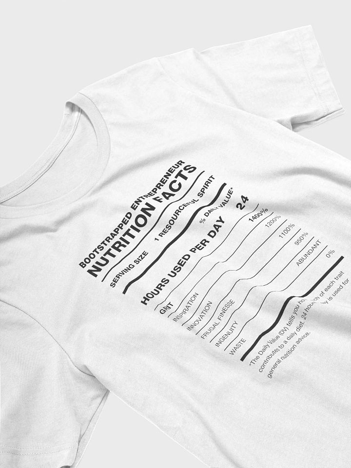 BOOTSTRAPPED ENTREPRENEUR Nutrition Facts Supersoft Tee product image (1)