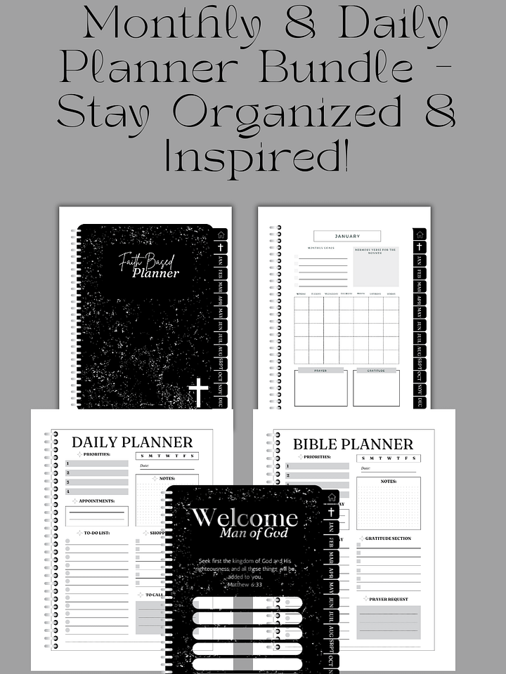Monthly & Daily Planner Bundle – Stay Organized & Inspired! product image (1)