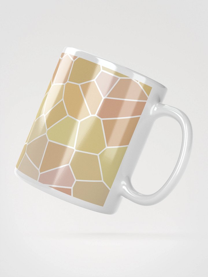 Mug Blanc Mozaïque Latte - Design Géométrique Rétro Chic - Cadeau Déco product image (2)