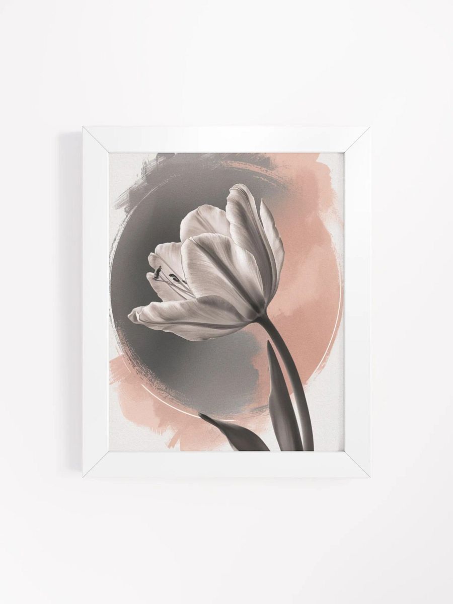 Monochrome Tulip Elegance Poster product image (23)