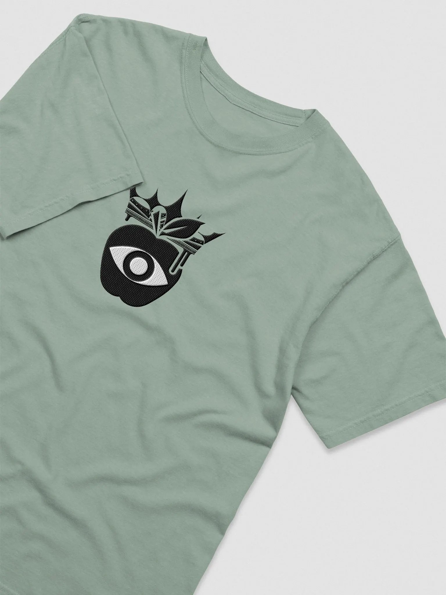 Crowned Apple (Black on Light) Embroidered ✦ Comfort Colors Garment-Dyed Heavyweight T-Shirt product image (32)