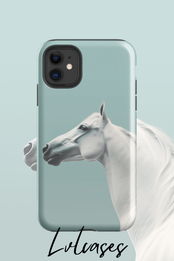 White horse Tough iPhone Case product image (2)