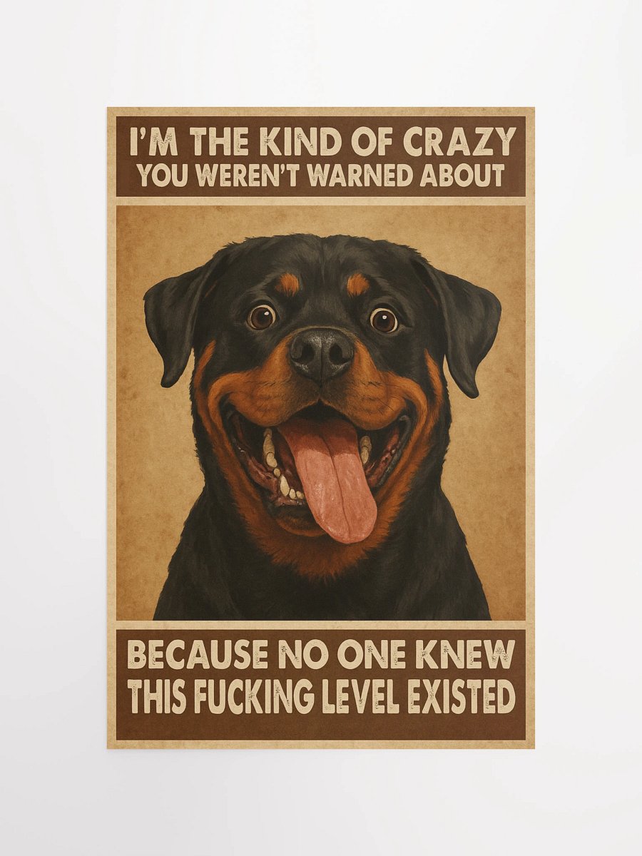 Crazy Rottweiler Poster product image (11)
