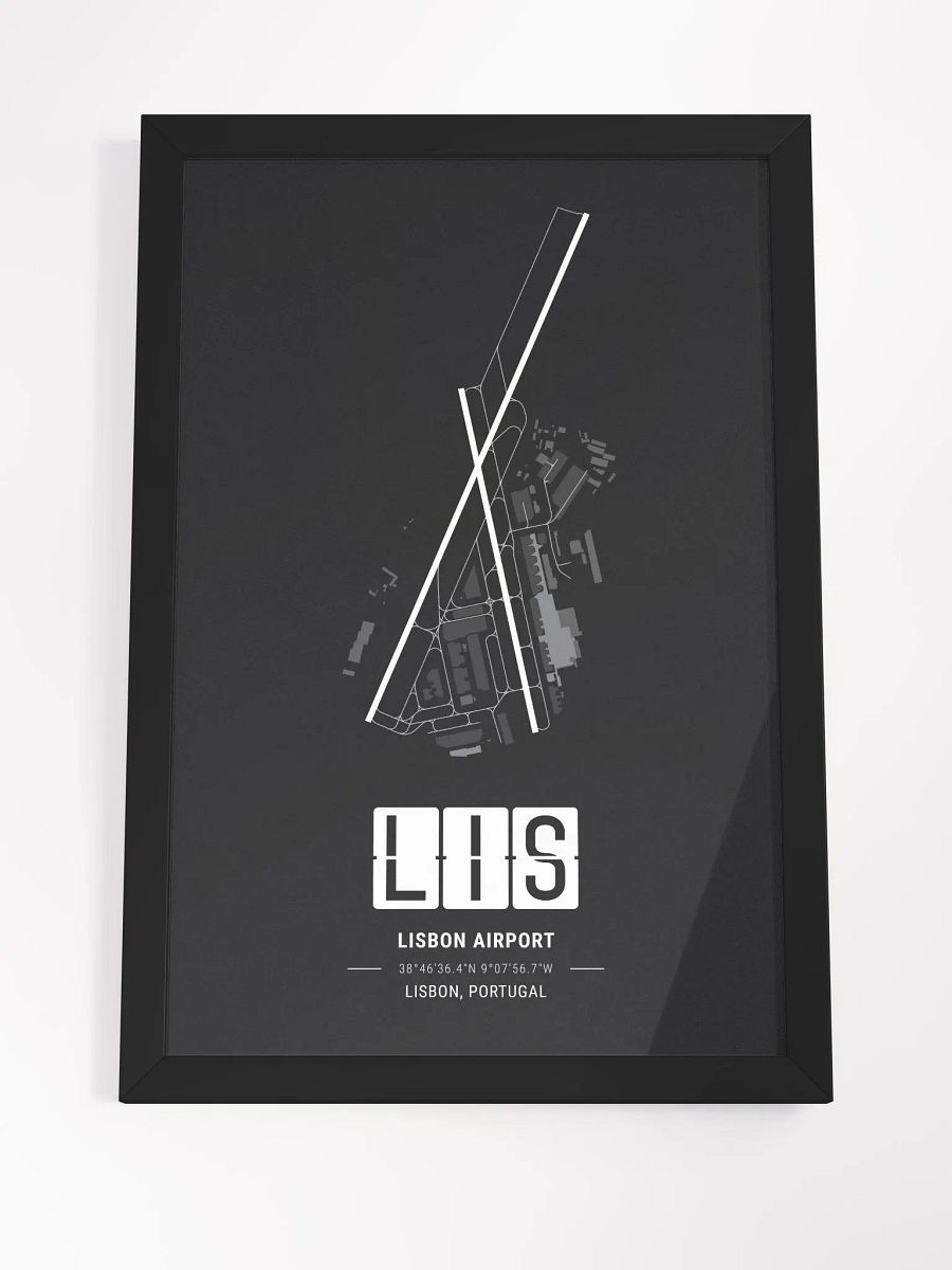 Framed Airport LIS Premium Map On Matt Paper product image (4)
